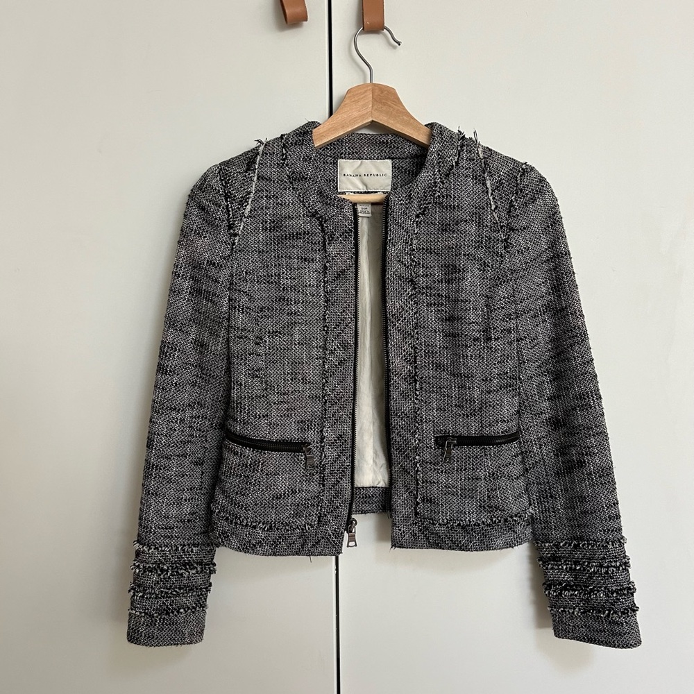 Italian fabric tweed jacket by Banana Republic
